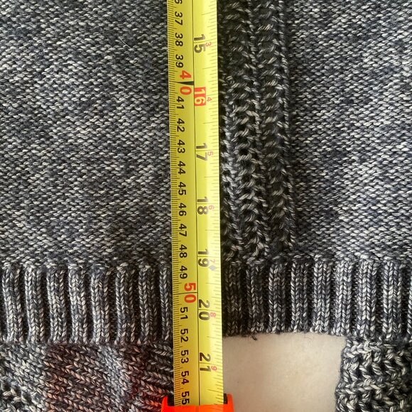 Lucky Brand knit open cardigan sweater, navy blue / heathered blue marine - Picture 10 of 10